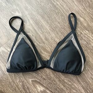 Black Mesh Bikini Top